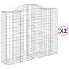 Arched Gabion Baskets 2 pcs - Durable Garden Barriers