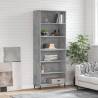 Highboard Concrete Grey 69.5x32.5x180 cm Engineered Wood Colour concrete grey Quantity in Package 1 Model 3 shelves 