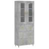 Stylish Highboard Concrete Grey - 69.5x34x180 cm | Hipo Market