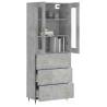 Stylish Highboard Concrete Grey - 69.5x34x180 cm | Hipo Market