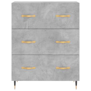 Stylish Highboard Concrete Grey - 69.5x34x180 cm | Hipo Market