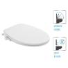 EISL Soft Close Toilet Seat & Bidet Attachment - White