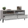 Stylish Grey Sonoma TV Cabinet - 100x34.5x44.5 cm