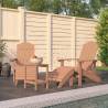 Garden Adirondack Chairs with Footstool & Table HDPE Brown Colour brown Quantity in Package 1 Model 2x armchair + 2x footrest + table 