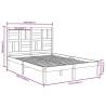 Grey Solid Wood Bed Frame 160x200 cm | Hipomarket UK