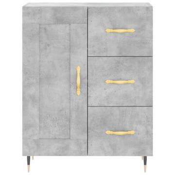 Stylish Highboard Concrete Grey - 69.5x34x180 cm | HipoMarket