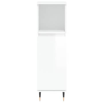 3 Piece Bathroom Cabinet Set - High Gloss White