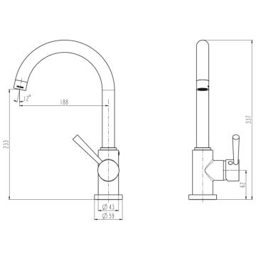 SCHÜTTE Cornwall Sink Mixer - Durable Stainless Steel Faucet