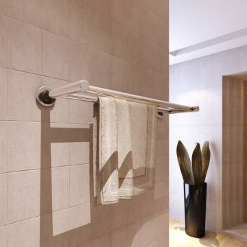 Buy Stainless Steel Towel Rack - 2 Tubes | HipoMarket UK