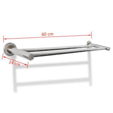 Buy Stainless Steel Towel Rack - 2 Tubes | HipoMarket UK