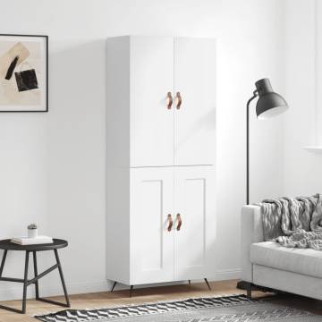 High Gloss White Highboard | Stylish Storage Solution