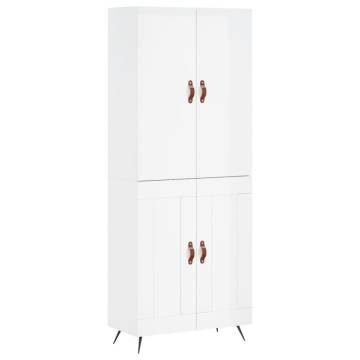 High Gloss White Highboard | Stylish Storage Solution