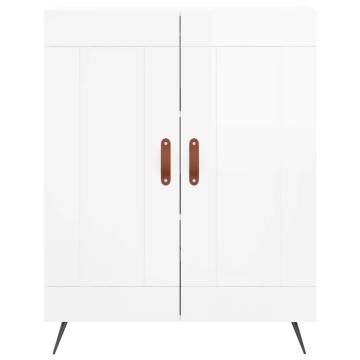 High Gloss White Highboard | Stylish Storage Solution