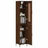 Stylish Highboard Brown Oak - Engineered Wood Storage Solution