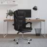 Trendy Reclining Office Chair - Black Faux Leather Comfort