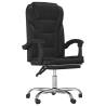 Trendy Reclining Office Chair - Black Faux Leather Comfort