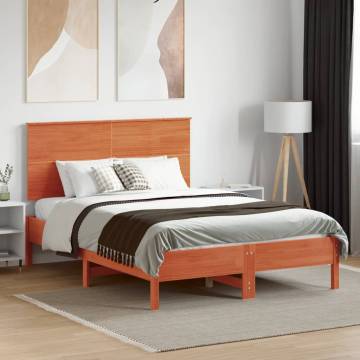 Wax Brown Headboard 120 cm | Solid Pine Wood | Stylish Design