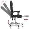 Trendy Reclining Office Chair - Black Faux Leather Comfort