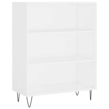 Stylish Highboard High Gloss White - 69.5x34x180 cm