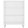 Stylish Highboard High Gloss White - 69.5x34x180 cm