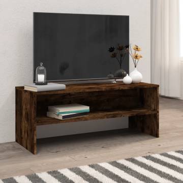 Stylish Smoked Oak TV Cabinet - 100x40x40 cm | HipoMarket