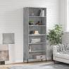 Highboard Concrete Grey 69.5x32.5x180 cm Engineered Wood Colour concrete grey Quantity in Package 1 Model 3 shelves 