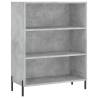 Stylish Highboard in Concrete Grey | Engineered Wood