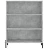 Stylish Highboard in Concrete Grey | Engineered Wood