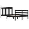 Black Solid Wood Bed Frame 120x200 cm - Stylish & Durable