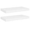 Stylish Floating Wall Shelves - 2 pcs White | Hipo Market