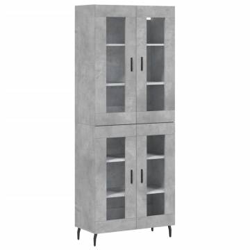 Highboard Concrete Grey 69.5x34x180 cm - Stylish Storage Solution