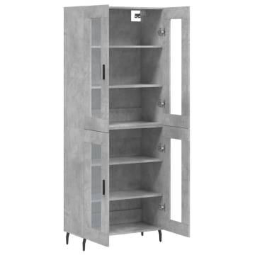 Highboard Concrete Grey 69.5x34x180 cm - Stylish Storage Solution