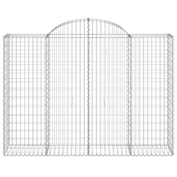 Arched Gabion Baskets - 18 pcs Galvanised Iron | HipoMarket