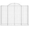 Arched Gabion Baskets - 18 pcs Galvanised Iron | HipoMarket