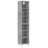 Stylish Highboard Concrete Grey - 34.5x32.5x180 cm | HipoMarket