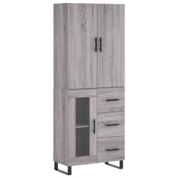 Stylish Highboard Grey Sonoma - Elegant Storage Solution