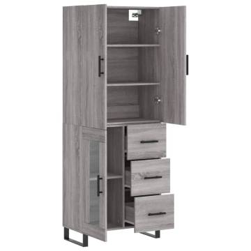 Stylish Highboard Grey Sonoma - Elegant Storage Solution