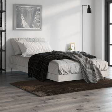 Concrete Grey Bed Frame 90x190 cm - Single Engineered Wood