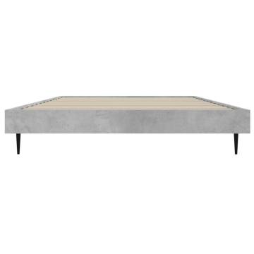 Concrete Grey Bed Frame 90x190 cm - Single Engineered Wood