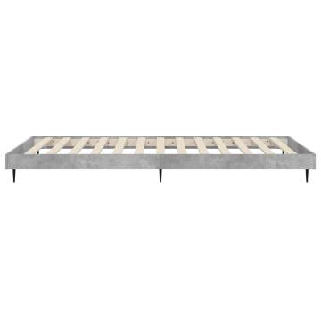 Concrete Grey Bed Frame 90x190 cm - Single Engineered Wood