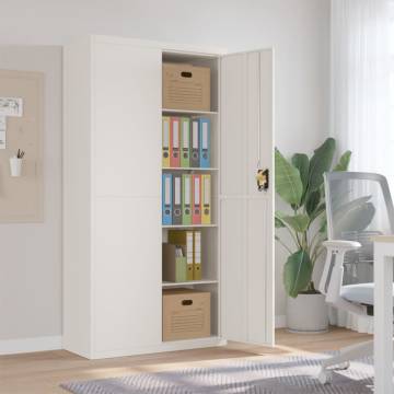 File Cabinet White 90x40x180 cm Steel - Organise Your Office