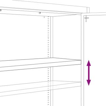 File Cabinet White 90x40x180 cm Steel - Organise Your Office