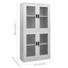 Office Cabinet Light Grey 90x40x180 cm - Durable & Stylish