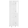 Stylish Highboard White 34.5x34x180 cm - Hipomarket UK