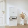 Shoe Cabinet High Gloss White 59x17x150 cm Engineered Wood Colour high gloss white Quantity in Package 1 Height 150 cm Number of 