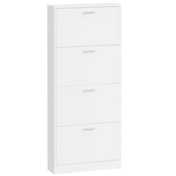 Shoe Cabinet High Gloss White - Stylish Storage Solution