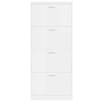 Shoe Cabinet High Gloss White - Stylish Storage Solution