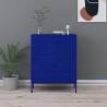 Chest of Drawers Navy Blue 80x35x101.5 cm Steel Colour navy blue Quantity in Package 1 