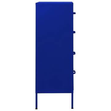 Navy Blue Chest of Drawers - Stylish Steel Storage Solution