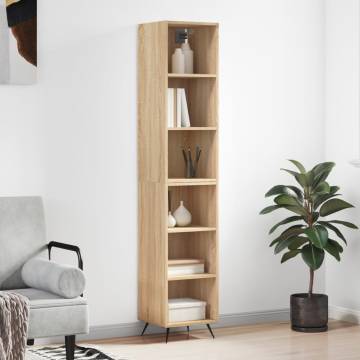 Stylish Highboard Sonoma Oak | 34.5x32.5x180 cm - Hipomarket